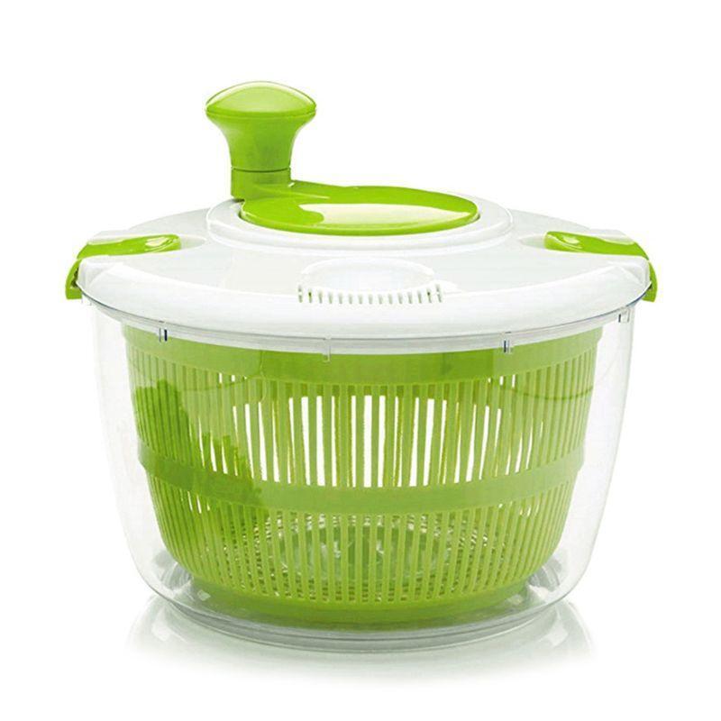 Vegetable Salad Spinner Dehydrator Washer Dryer Clean Fruits Basket Serving Bowl