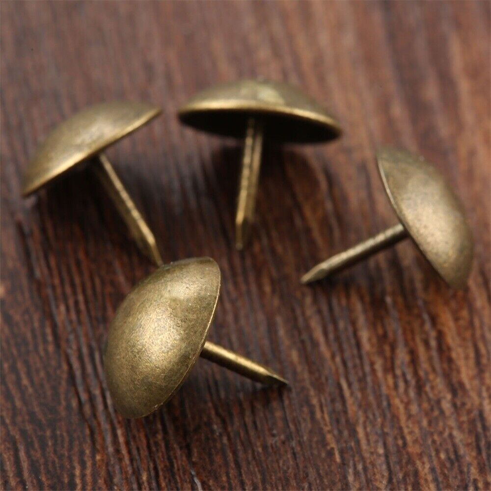 100x Upholstery Nails Tacks Studs Wood Jewelry Box Decor Furniture Hardware 11mm