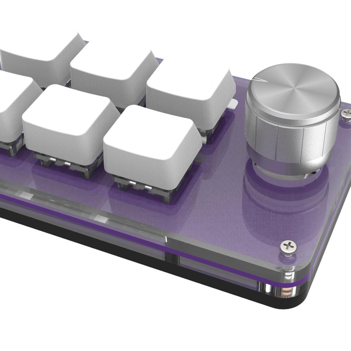 Mini Keyboard Hot Swappable with Knob DIY Gaming Keypad for Computer Laptop