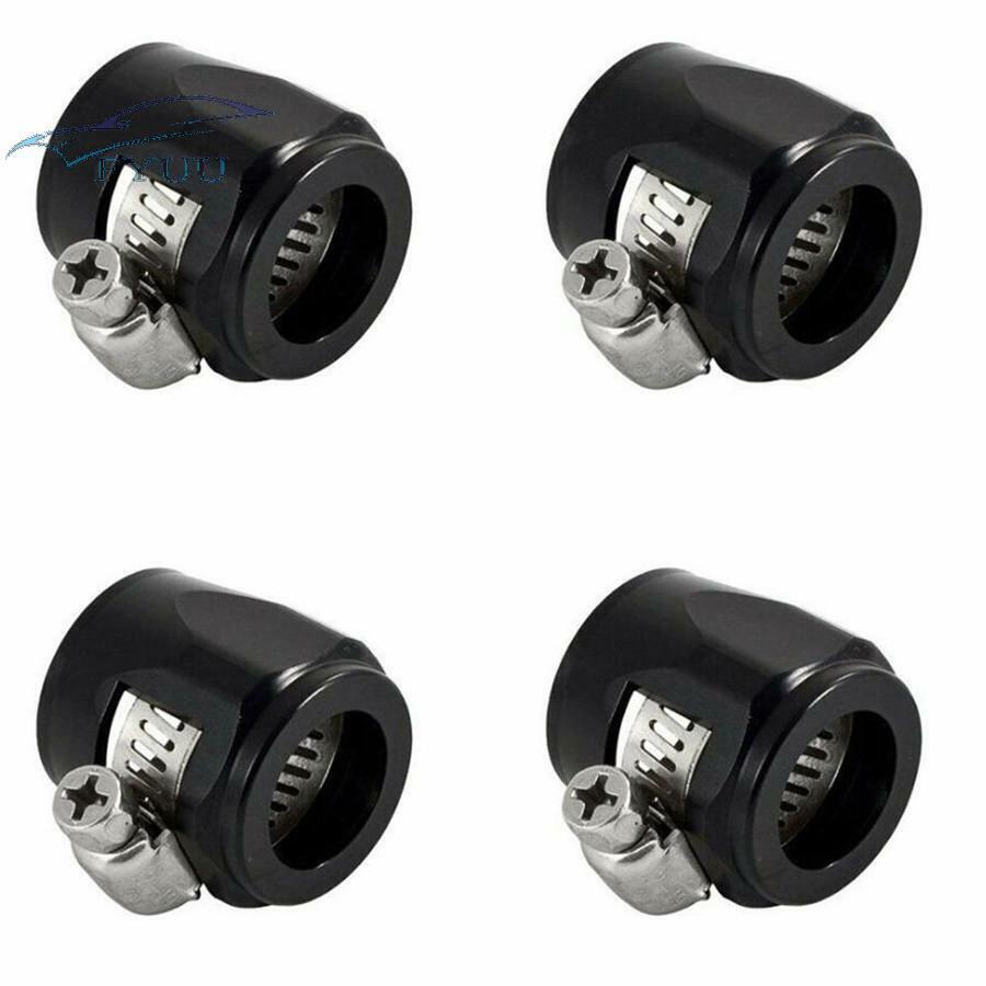 4pcs AN6 Car Hose Finisher Clamp Hose End Cover Fitting Adapter Connector