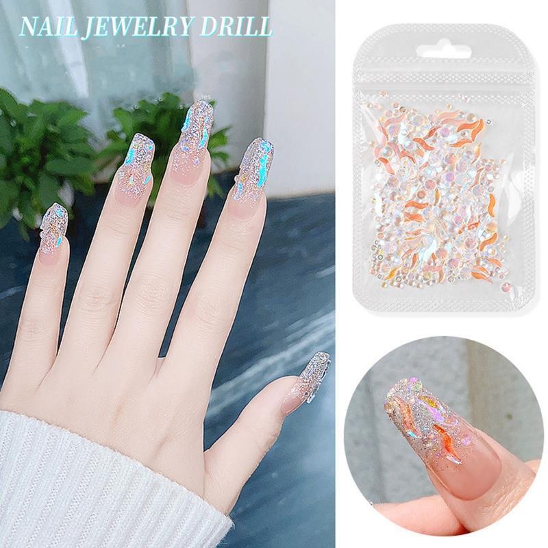 Crystal Nail Art Rhinestone Gem AB Colorful Nail Jewels for DIY Crafts Makeup