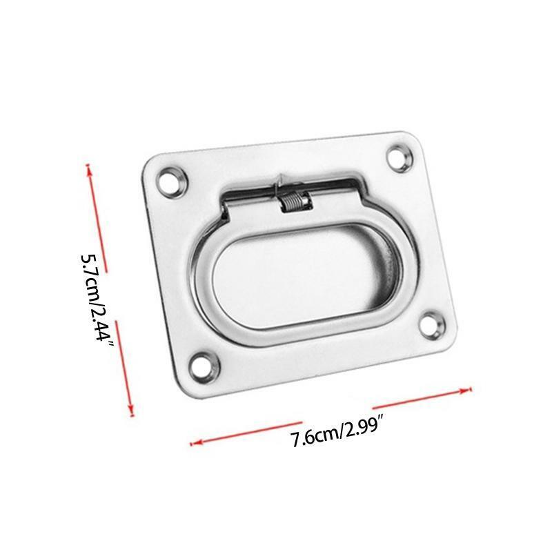 Flush Lift Handle Spring Load Lifting Ring Furniture Cabinet Recessed Handle