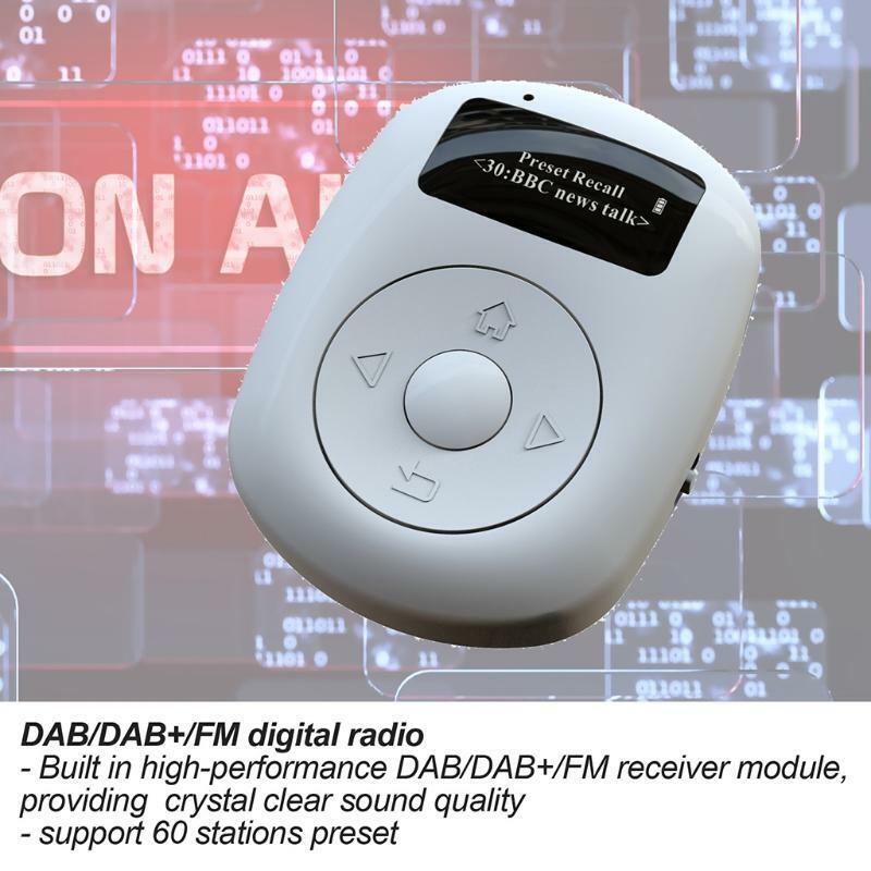 OLED Clip-on Outdoor Sports Bluetooth-compatible Hands Free DAB Digital Radio