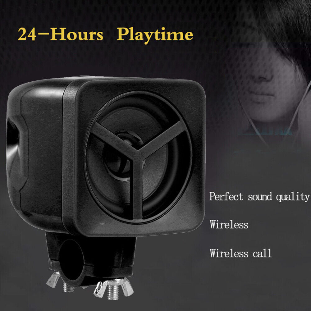 MTB Bike Bluetooth-Compatible Subwoofer Portable Motorcycle Audio (Black)