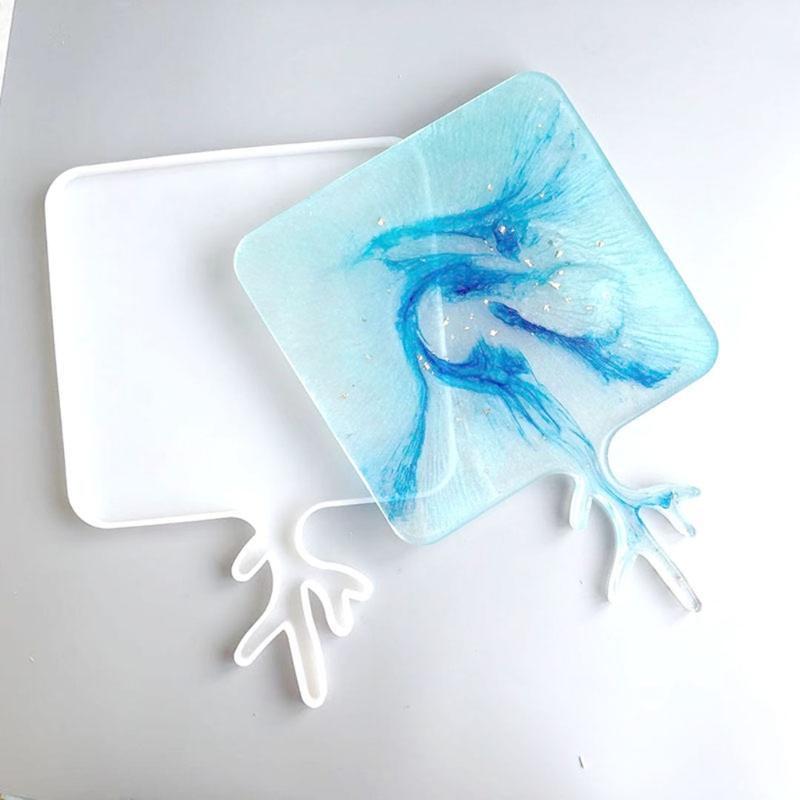Epoxy Antler Handle Fruit Tray Mold Serving Board Mold for Home Decoration