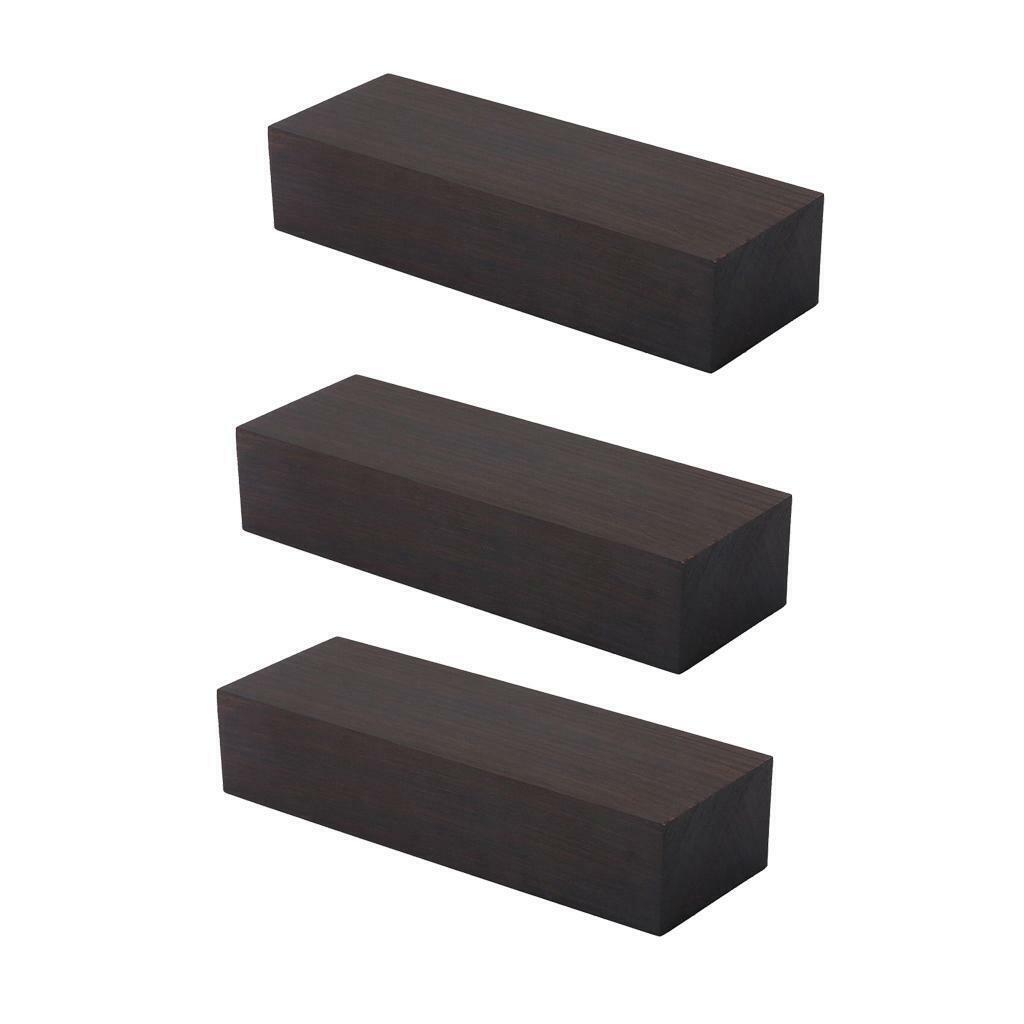 3Pieces Black Ebony  Lumber DIY for Handle   Hobby Tool