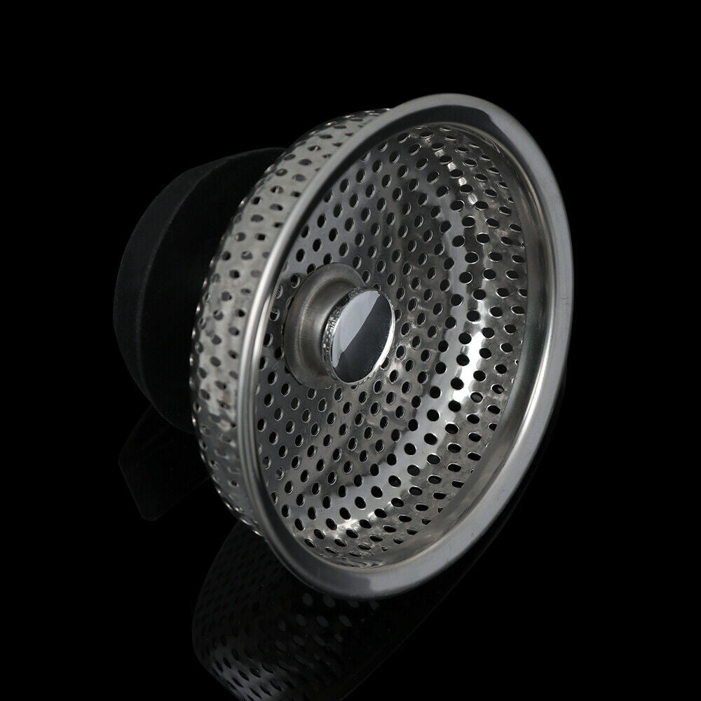 Steel Waste Drainer Sink Strainer Colander Food Hair Stopper Plug Filter Basket