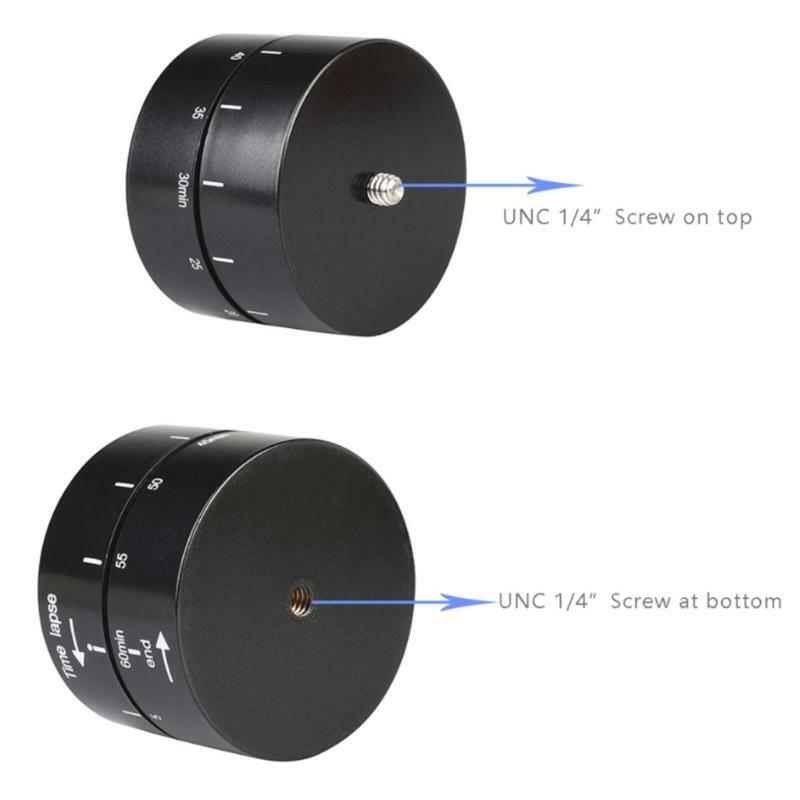 For GoPro360 Action Camera Stabilizer Rotating Panorama Tripod Head Time Lapse