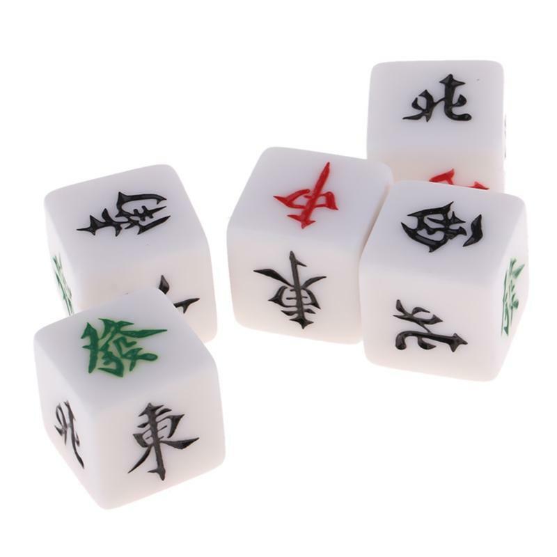 Pack of 10 Position Dice Mahjong Set Acrylic Dices Entertainment Games Dice