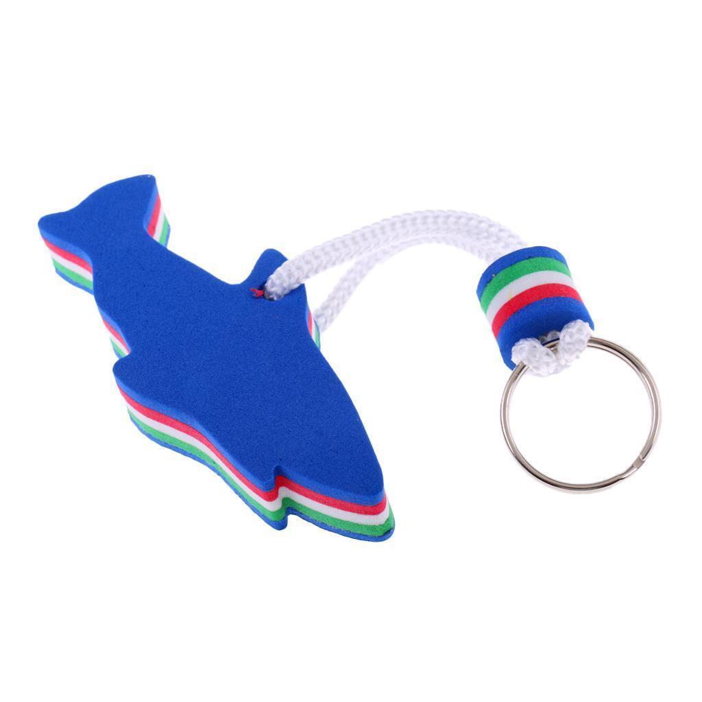 2 Pieces Dolphin Shaped Floating Key Ring Key Chain for Boat Yacht Sailing