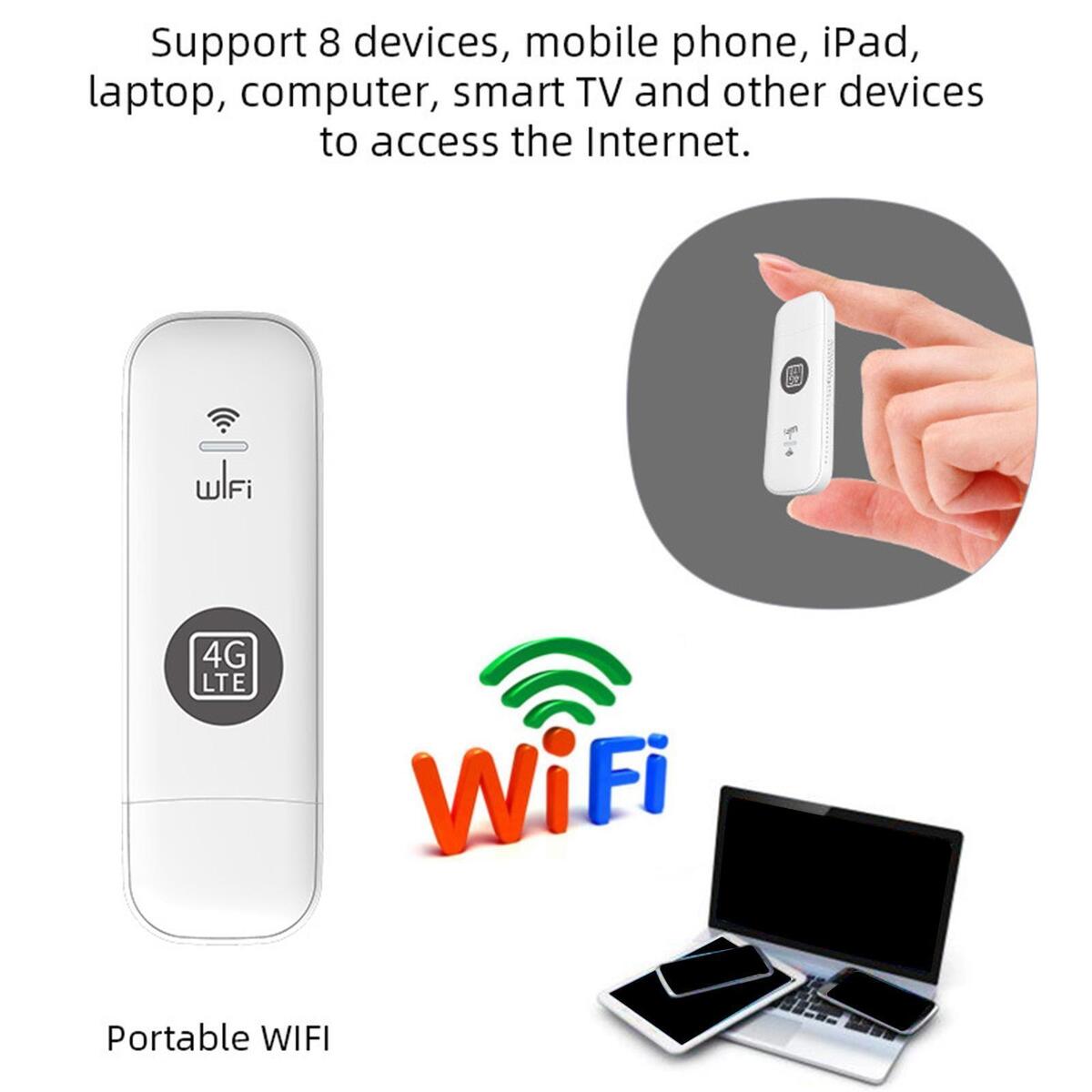 4G USB WiFi Router LTE IEEE802.11B/G/N Standard sim cards 150Mbps