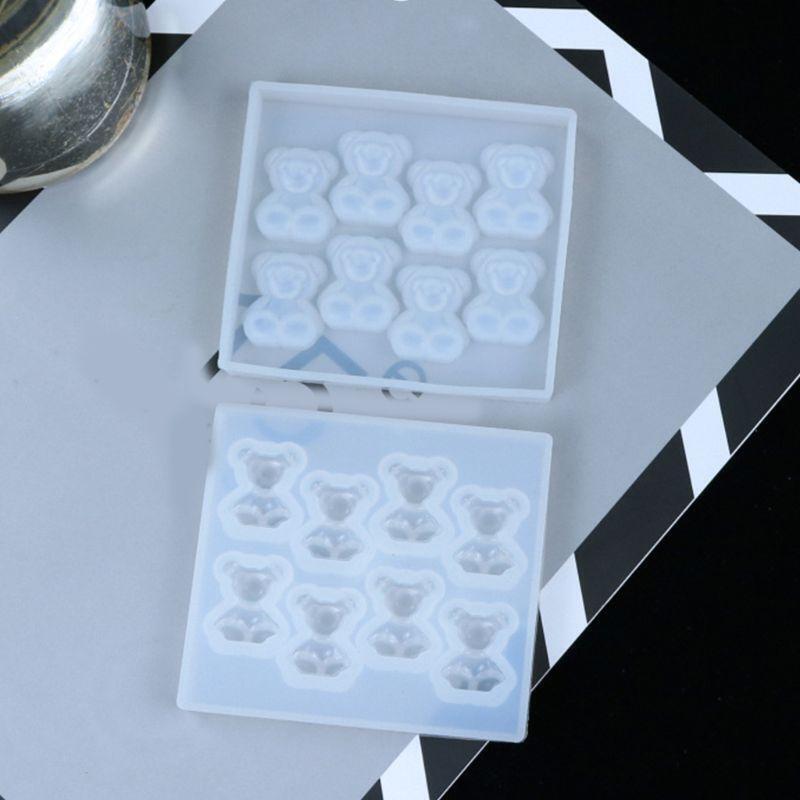 Silicone Little Bears Mold DIY Jewelry Making Pendant Aromatherapy Plaster Mould
