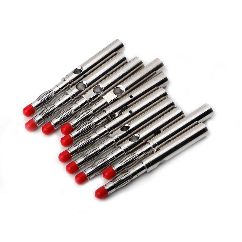 10 Sets 4mm Male Sheath Stackable Banana Plug Wire Solder Connector