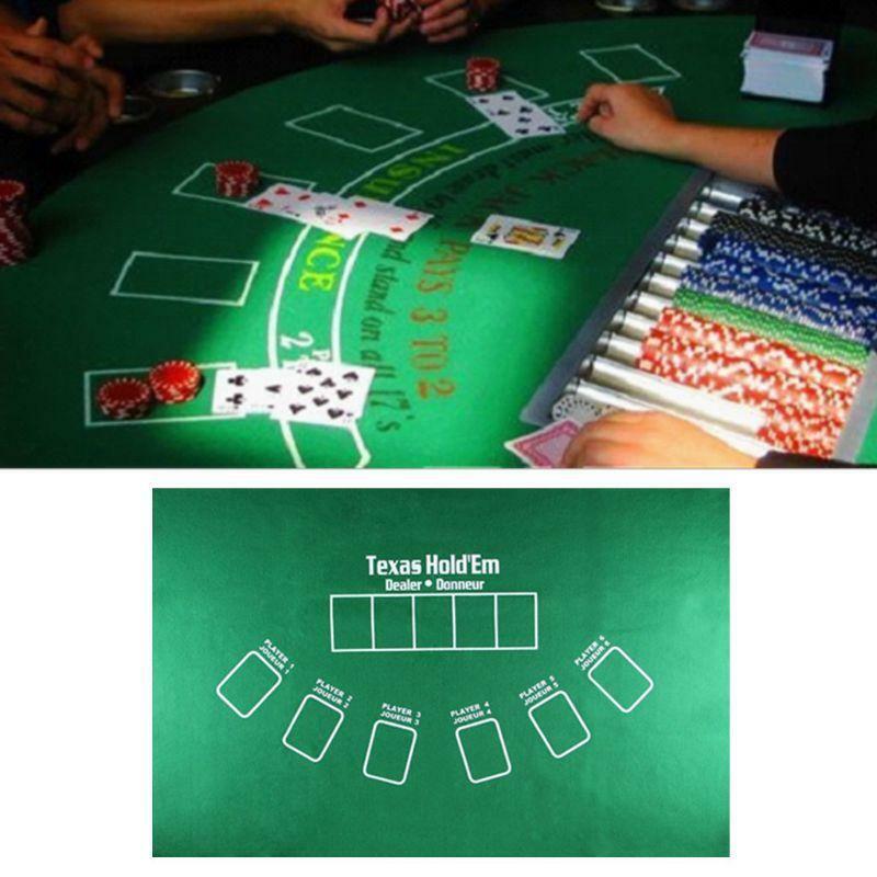 Flannel 21 Points Dice Table Mat TX Hold'em Tablecloth Casino Family Party