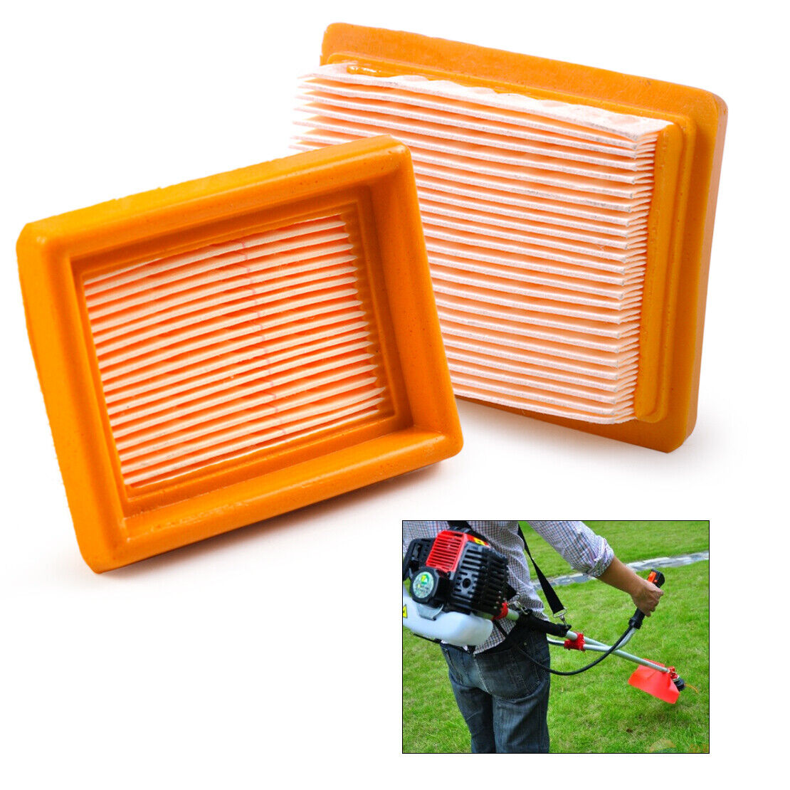 2pcs Air Filter Replacement fit for Stihl FS120 FS200 FS250 FS300 FS350 MM55 Li