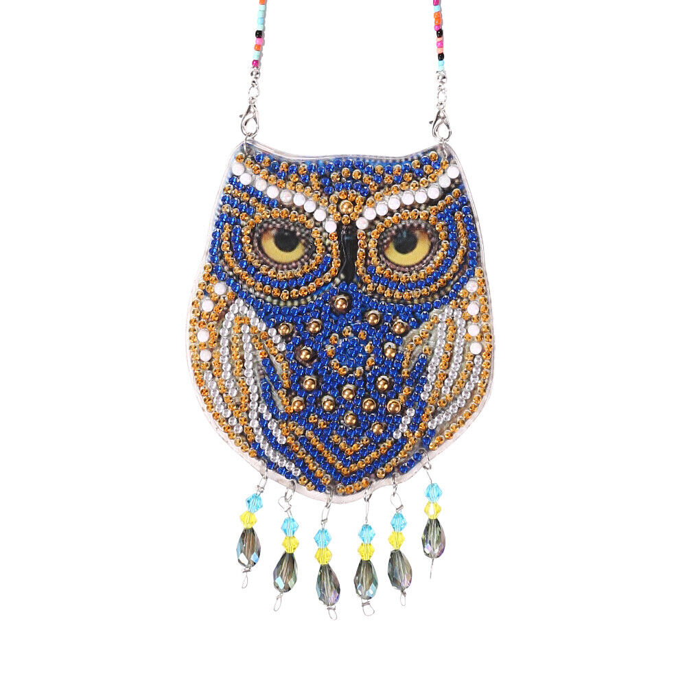 DIY Owl Pendants Acrylic Diamond Ornament Party Clothing Wedding Decor (B)