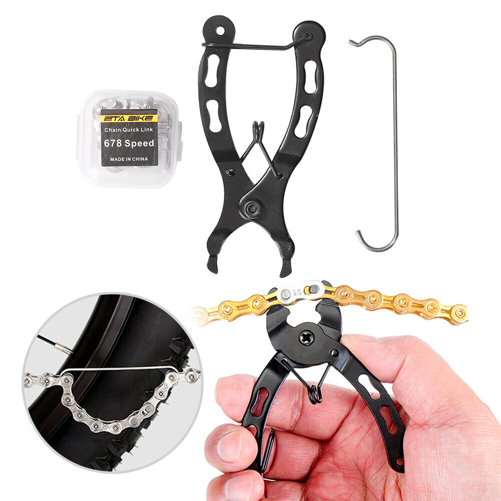 Bicycle Chain Link Buckles Pliers Clamps Bike Chain Removal Clip Hook (8S)