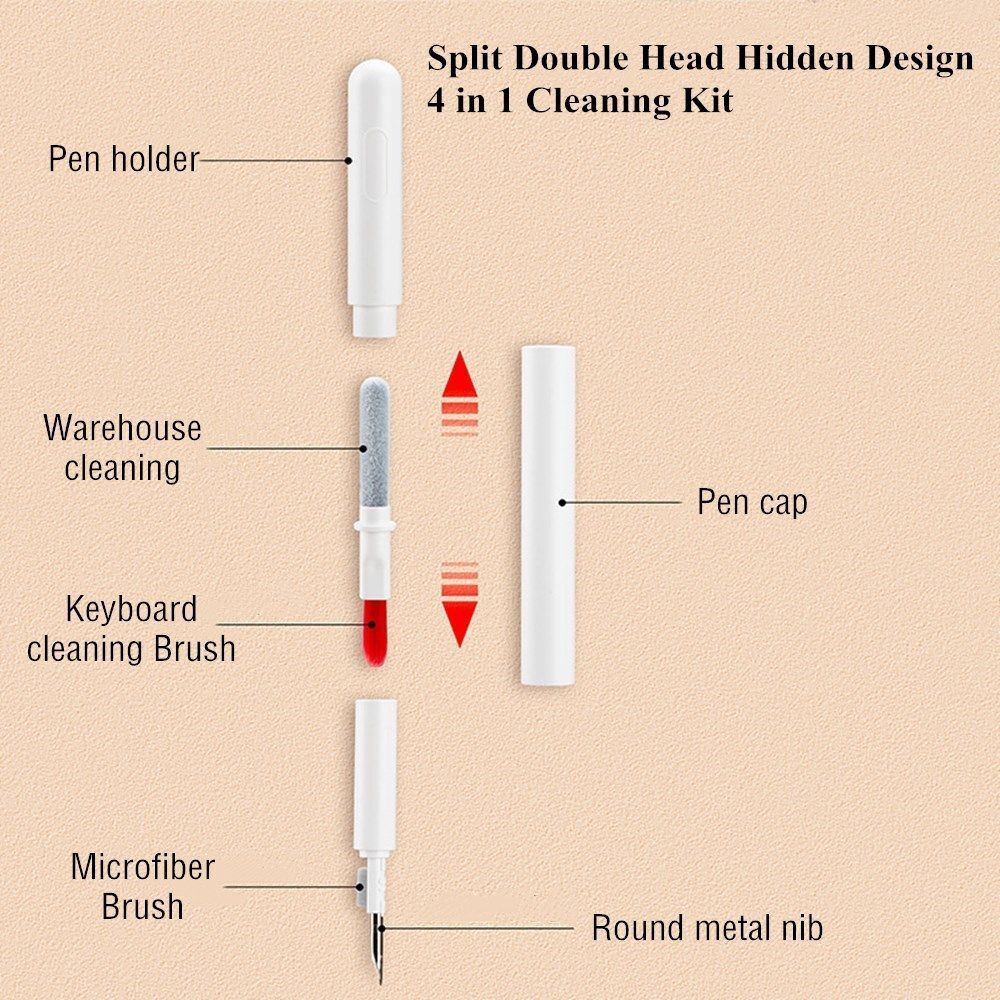 Keyboard Clean Brush for Airpods Earbuds Cleaning Pen 4 in 1 Cleaner Kit