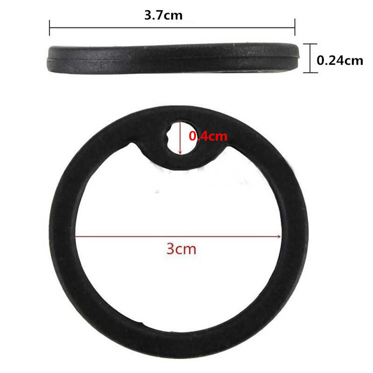 2X Black Silicone Rubber Dog Tag Noise Silencer Bumper Fastener Ring Military