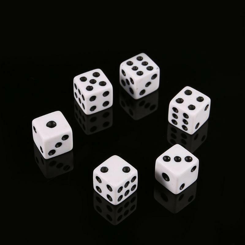100 Pieces Square Corner Dices,Plastic Right Angle Board Game Cube 8mm/0.31in