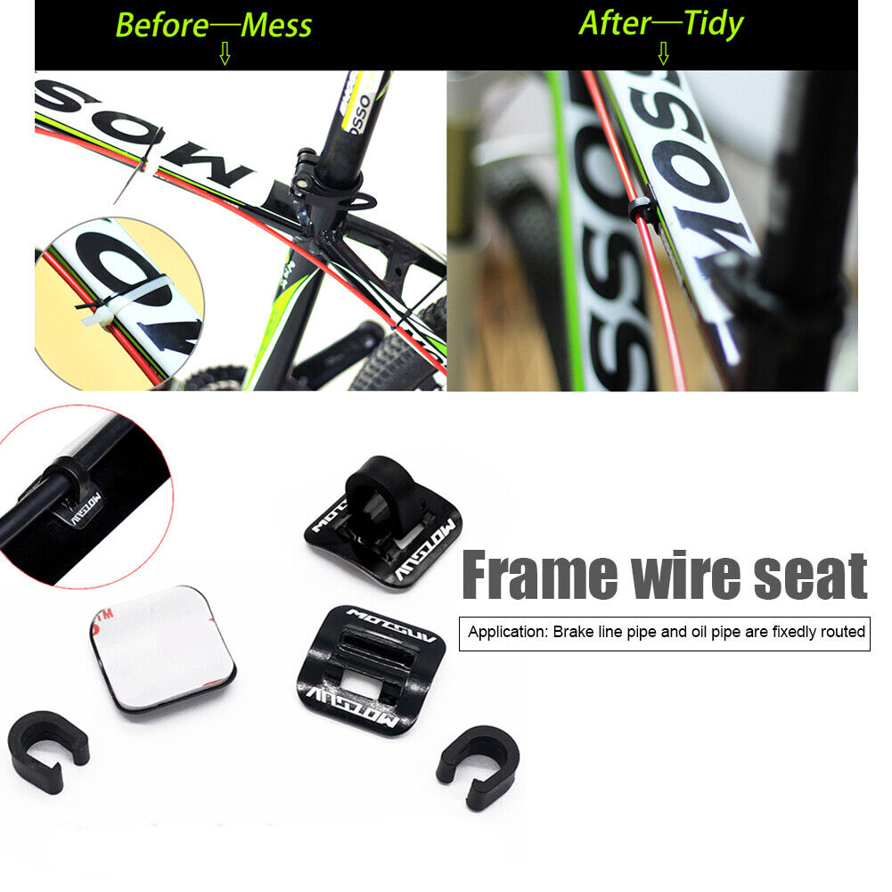 MOTSUV Bicycle Brake Cable Guide Shift Line Wire Guides C Buckles Clamps