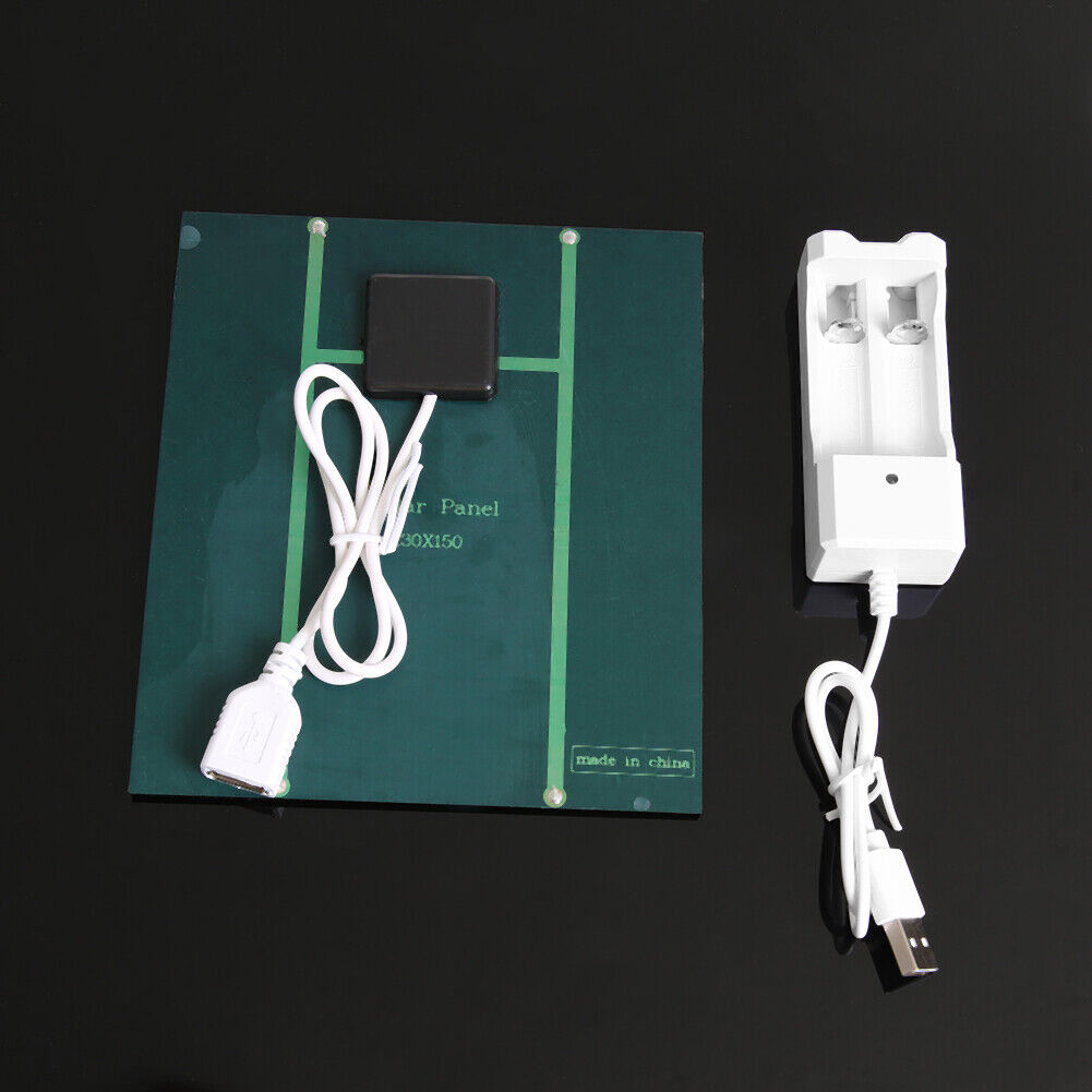 2.5W 5V USB Solar Battery Charger + AAA AA Rechargeable Battery Charger