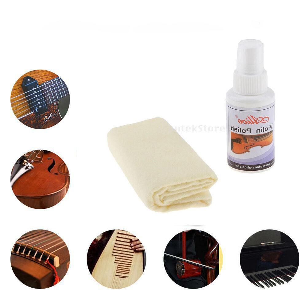 Violin Cleaning Set Wooden Musical Instrument Violin Cleaner for Musical