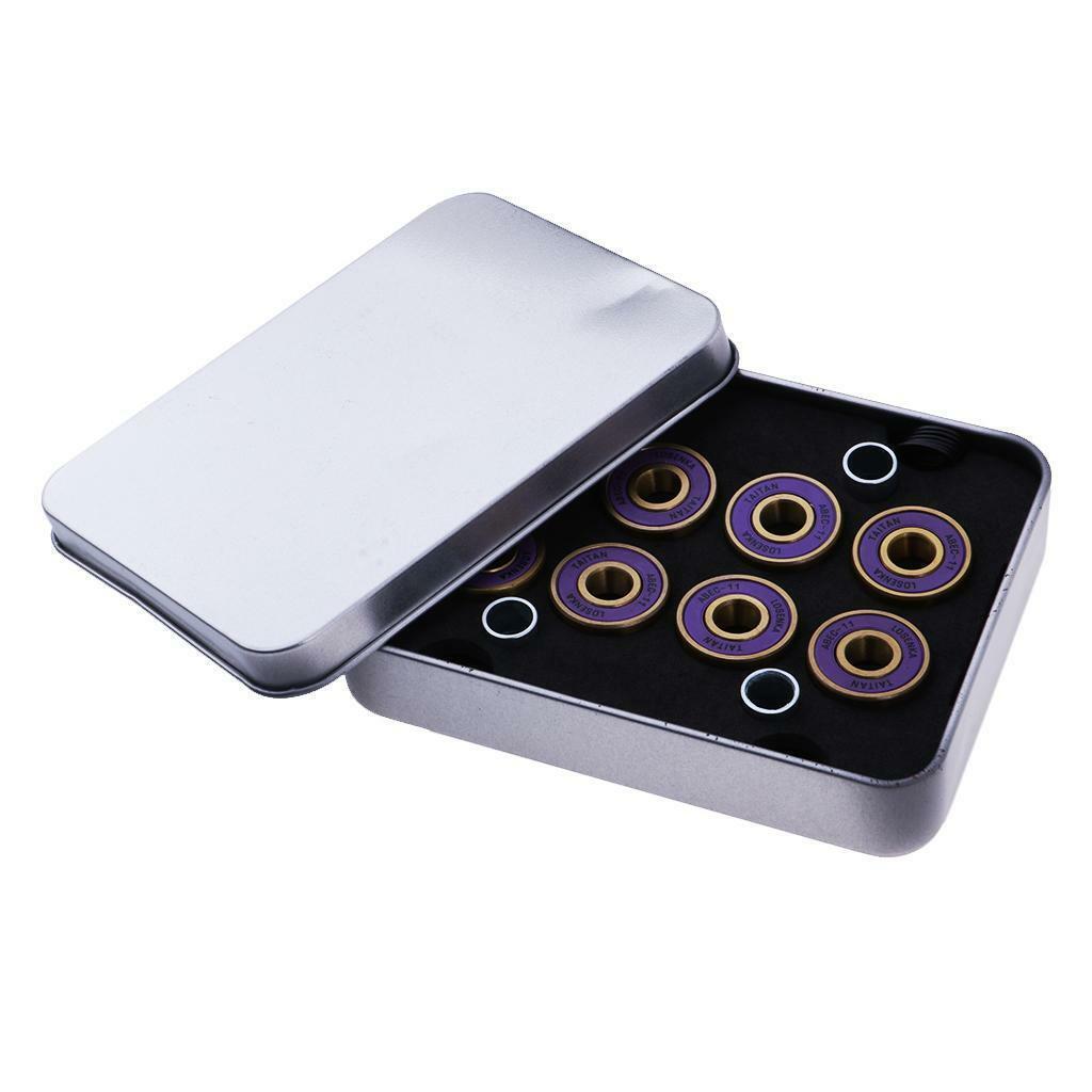 Durable 8Pcs Titanium  11 Bearings for Inline Skates Scooter