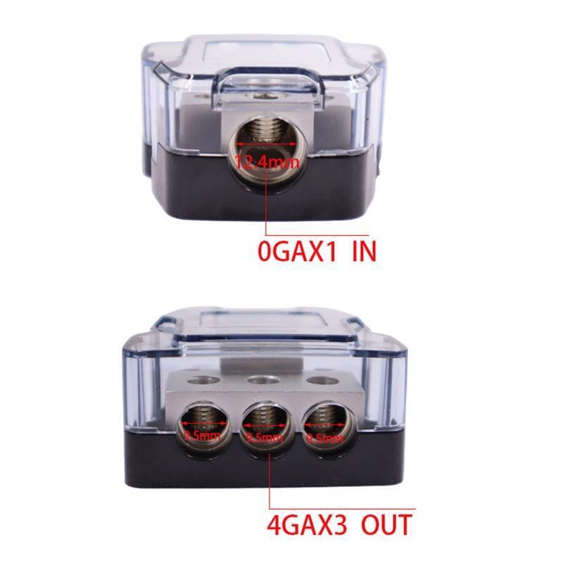 Power Ground Distribution Block 1 Gauge In to 3 Gauge Out Power Distribution Box