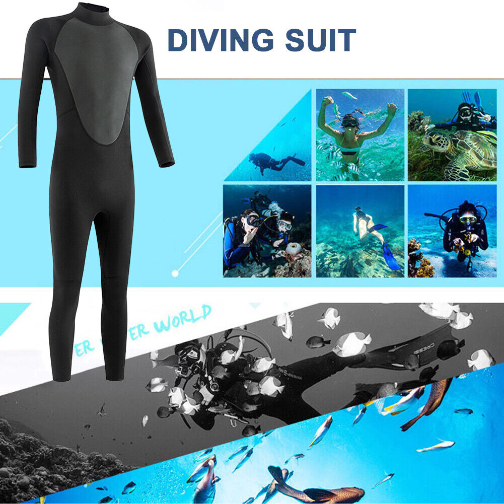 Full Bodysuit Wetsuit Warm Swimming Surfing Snorkeling Diving Suit (M)