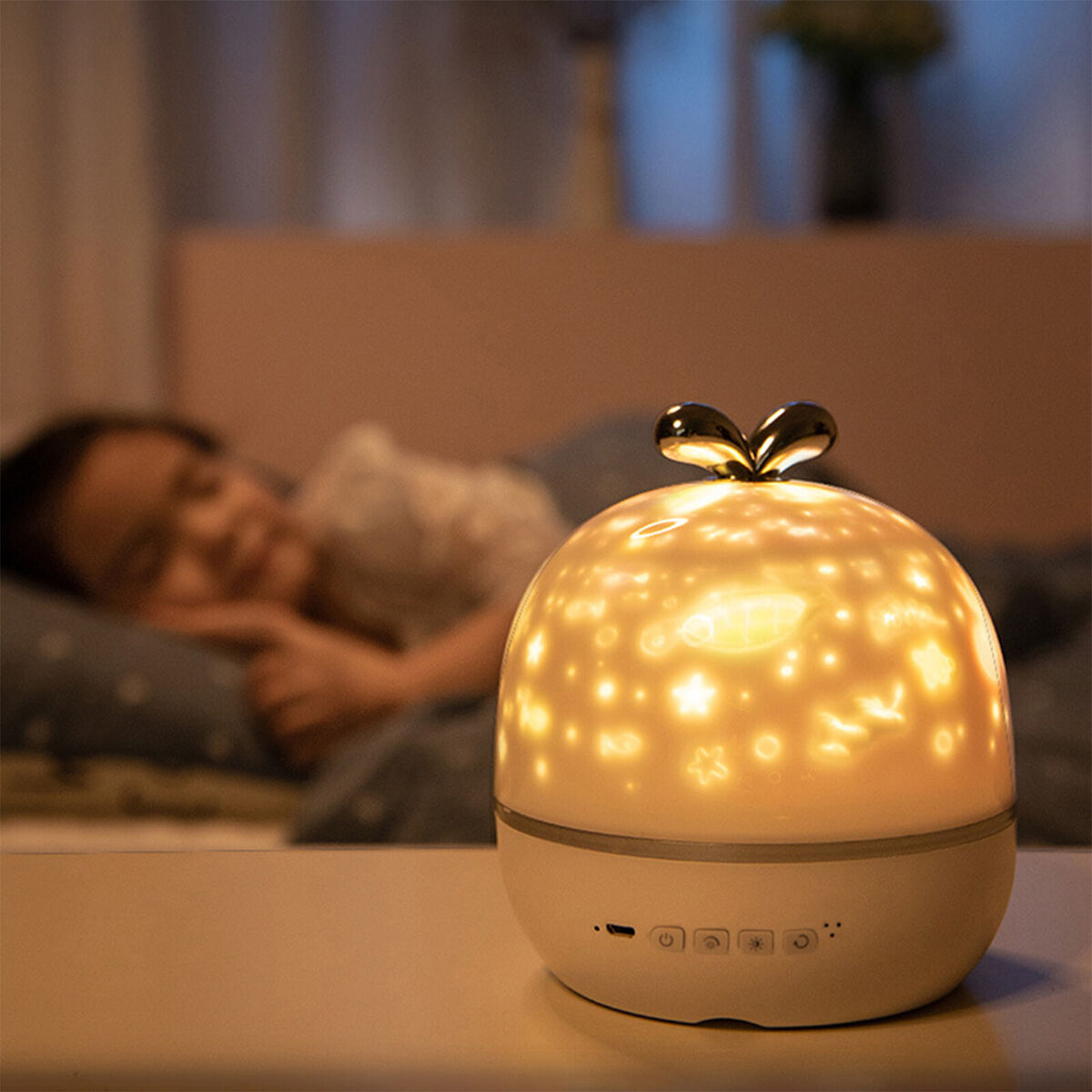Projector Night Light with 10 Films for Kids Bedroom Star Sky Romantic Lamp