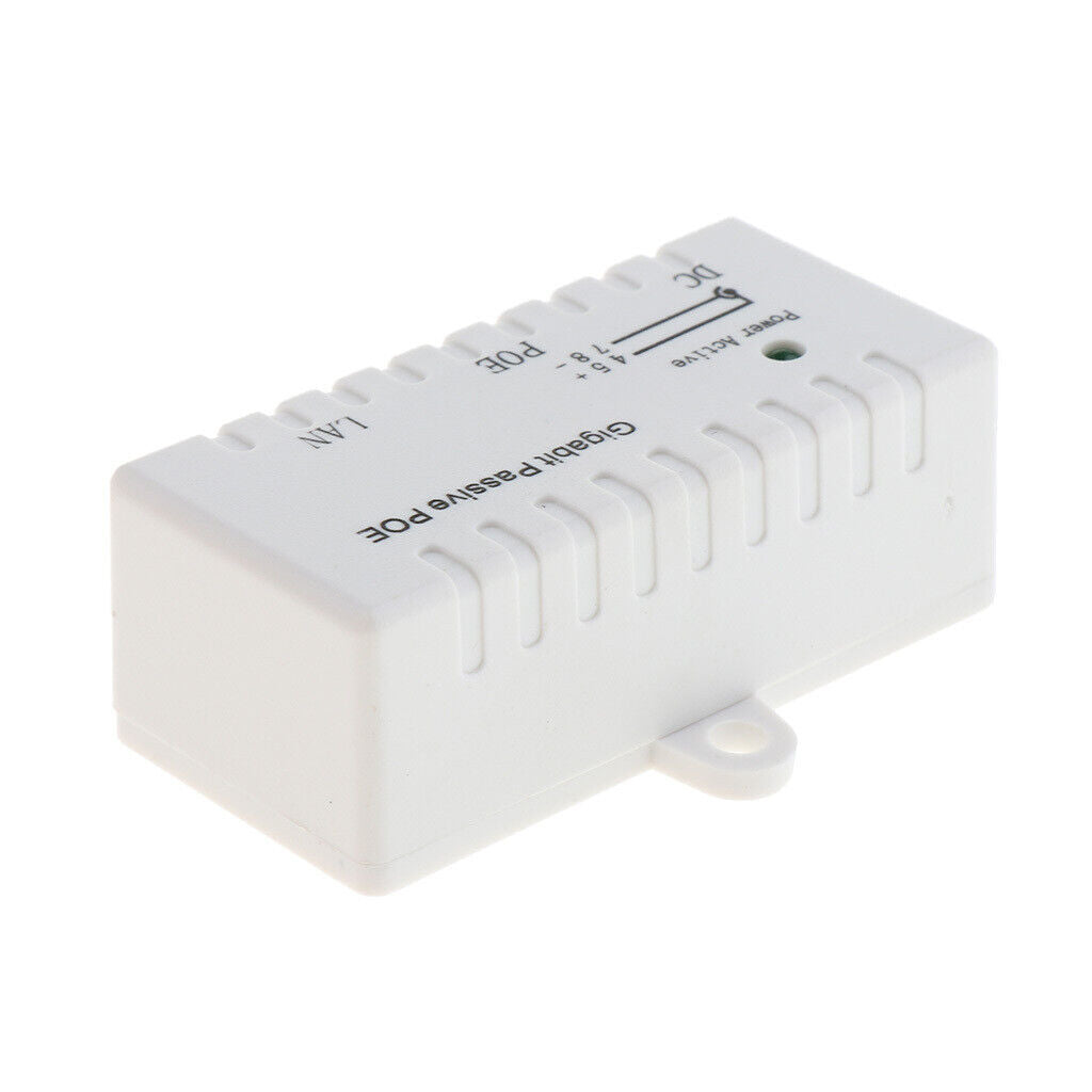 2x 12V-52V Gigabit PoE Injector  Supply Ethernet Adapter 2.1mm x 5.5mm