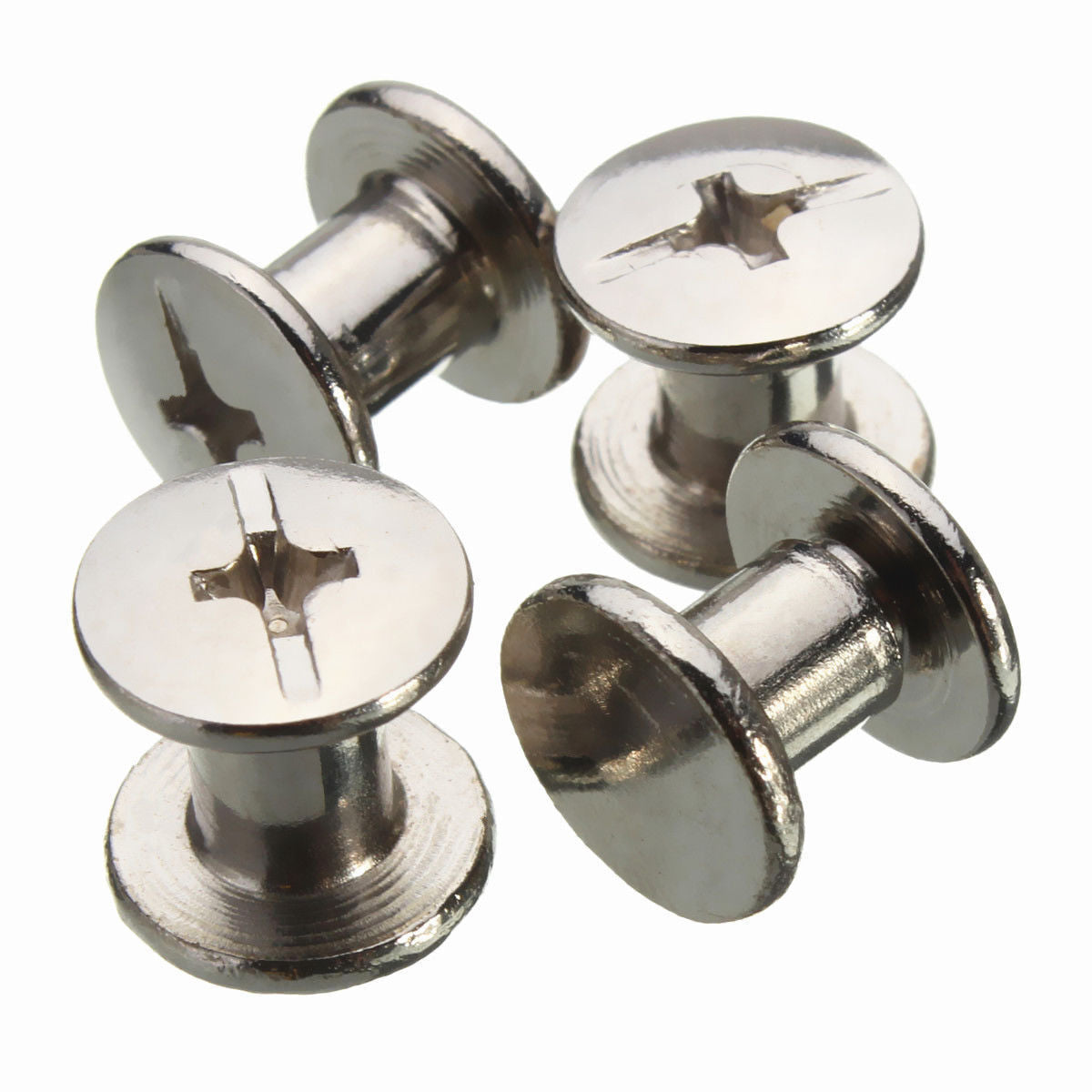 100PCS Nickel Binding Chicago Screws Nail Rivets Photo Album Leather Craft Parts