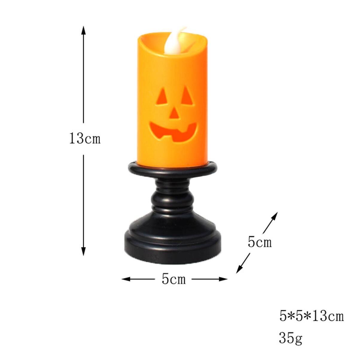 3x LED Colorful Candlestick Halloween Festival Thanksgiving Home Decoration