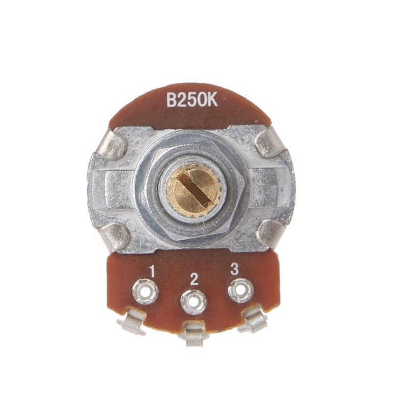 B250K Potentiometer Splined Pot Electric Guitar Bass Effect Amp Tone Volume