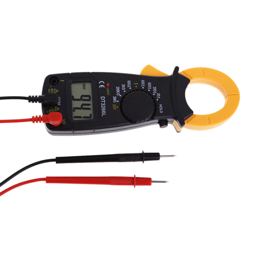 DT3266L LCD Digital Clamp Meter AC DC Current Voltage Resistance Tester