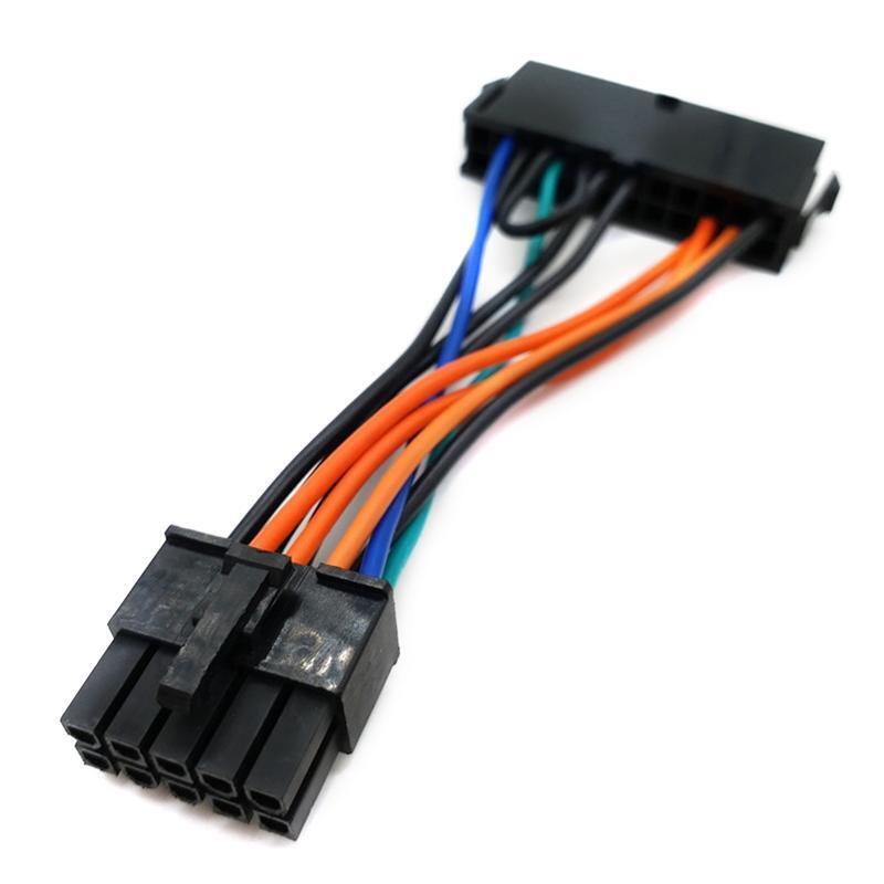 10CM/3.94in 24-pin10-pin Power Cord Converter ATX 24p To 10p Line for Lenovo Lap