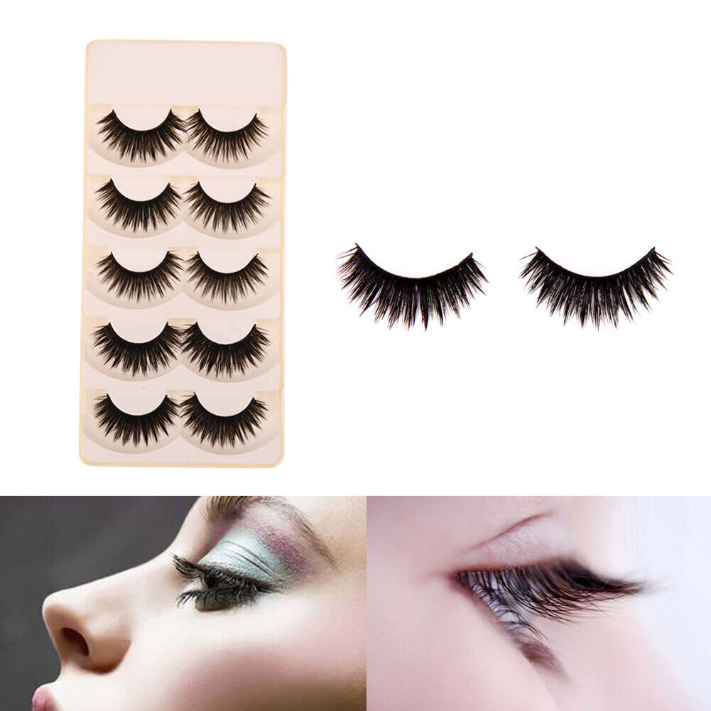 5 Pairs Multilayer Thick Curly Eyelashes False Eyelashes Long Handmade-1359