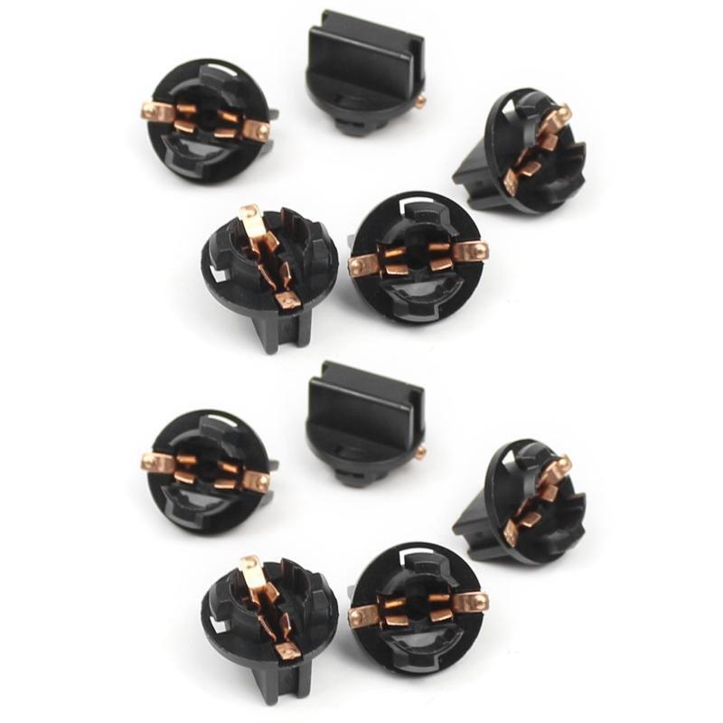 T10 Base Car Socket Twist Lock W5W Instrument Panel Cluster Plug Dash Light Bulb