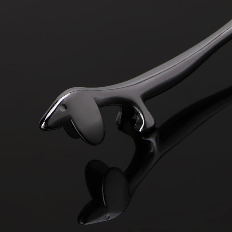 Lovely Little Dog Chopsticks Holder Rest Metal Craft Stainless Steel Decoration