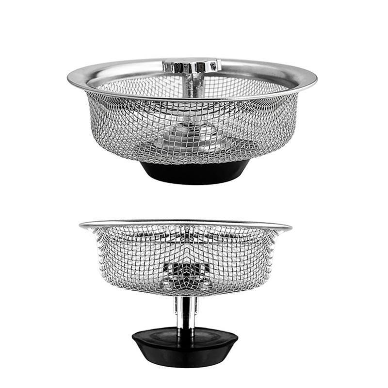 Stainless Steel Sink Strainer Waste Disposer Outfall Filter Hair Water Stopper