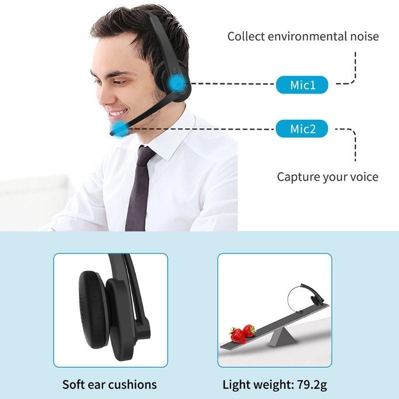 Telephone Headset for Office PC Laptop Phone Call Doesn't Hurt for a Long Time