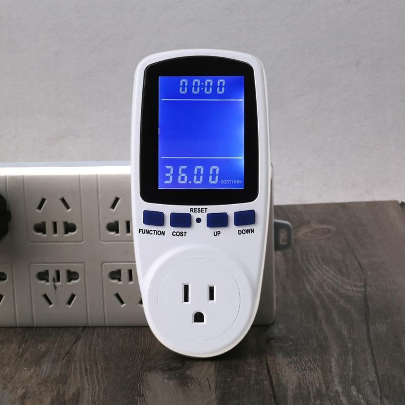 LCD Power Consumption Monitor Energy Use Analyzer for Power Cost Watt Voltage
