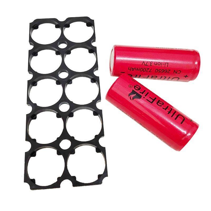10 Pieces 32650 Battery Holder Bracket Cell Safety Plastic Brackets for 32650