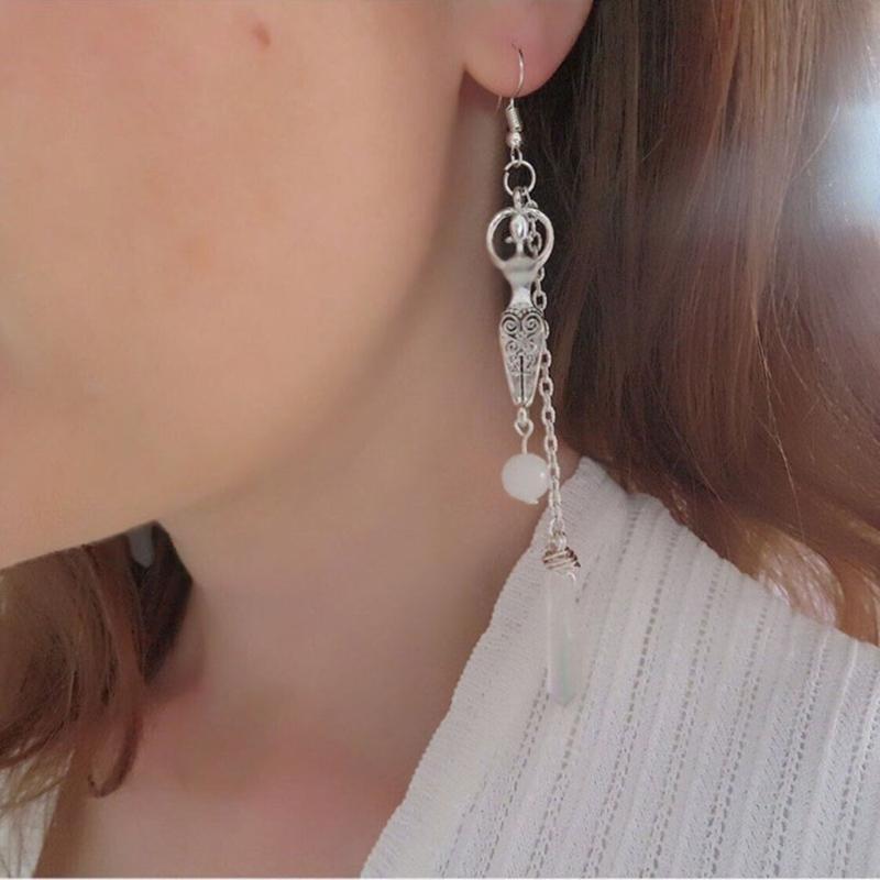 Creative Moonstone Drop Dangle Earrings Ear Stud Jewellery Reiki Energy Healing