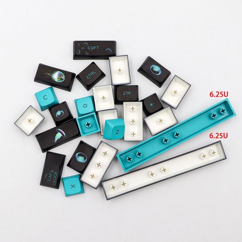 141 Key XDA Profile Keycap PBT DYE-SUB Personalized Jelly fish Backlight Keycap