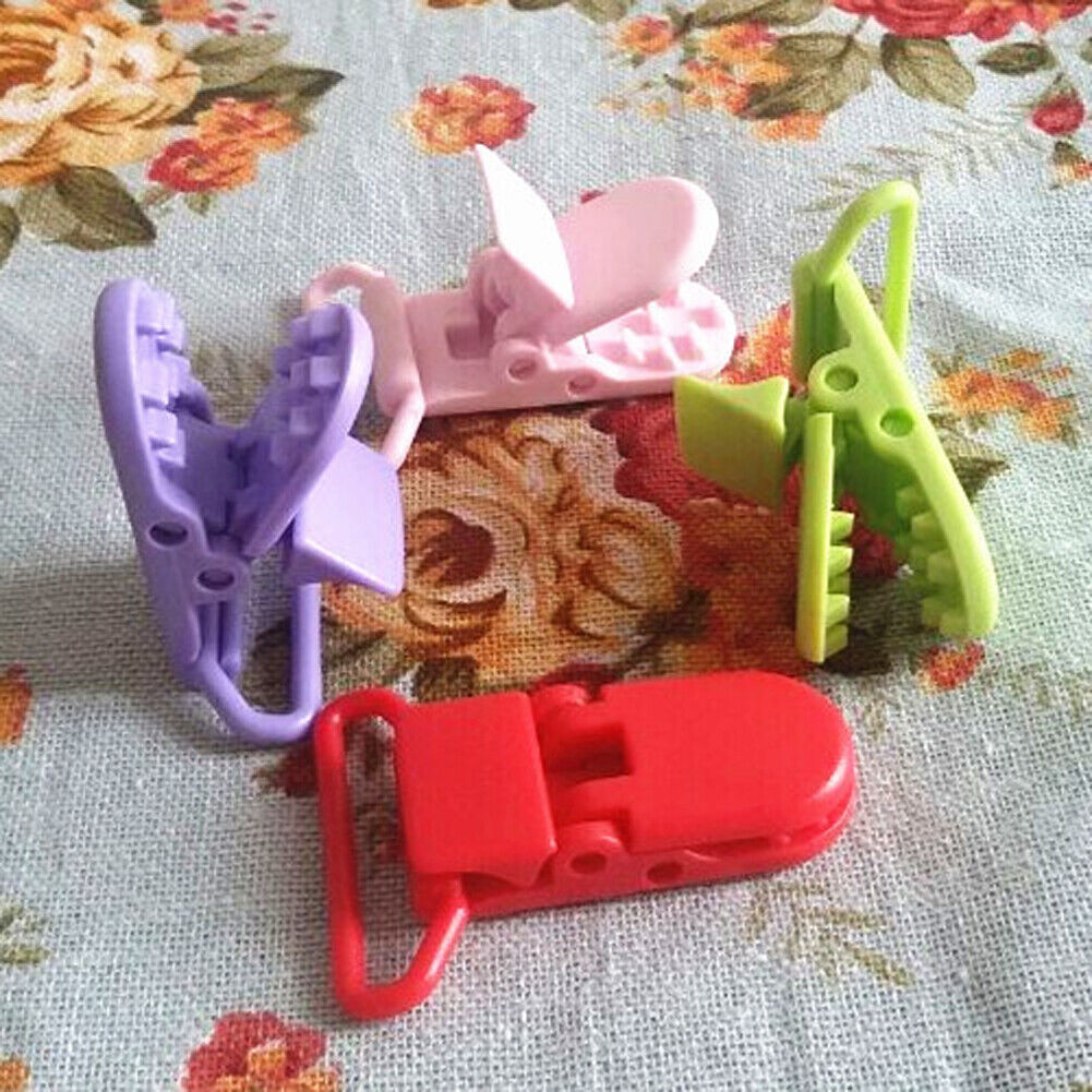 10Pcs Baby Plastic Pacifier Clip Holder Soother Mam Infant Dummy Clips