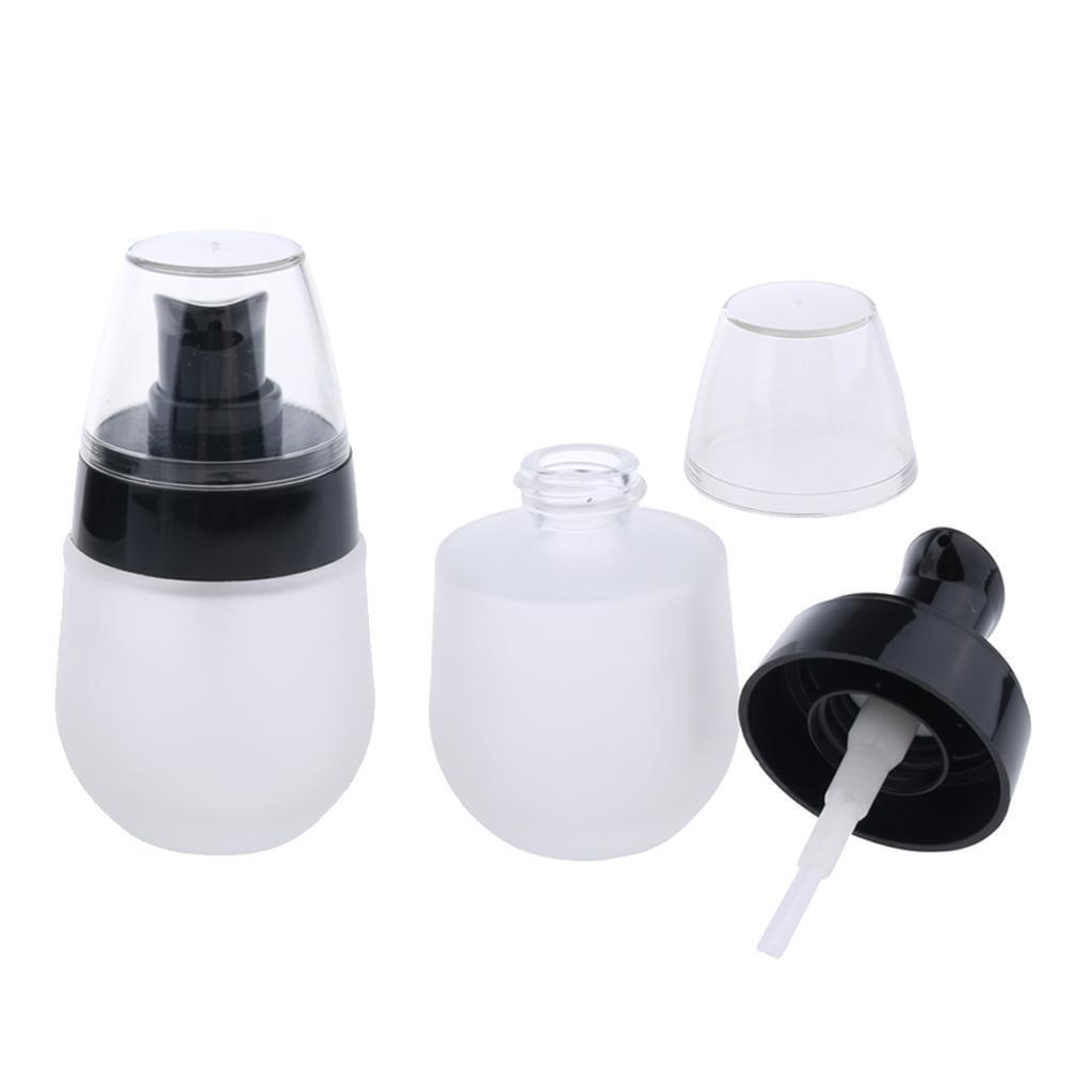 6 Pieces 30ml Frosting Glass Refillable Empty Pump Spray Bottle For Lotion