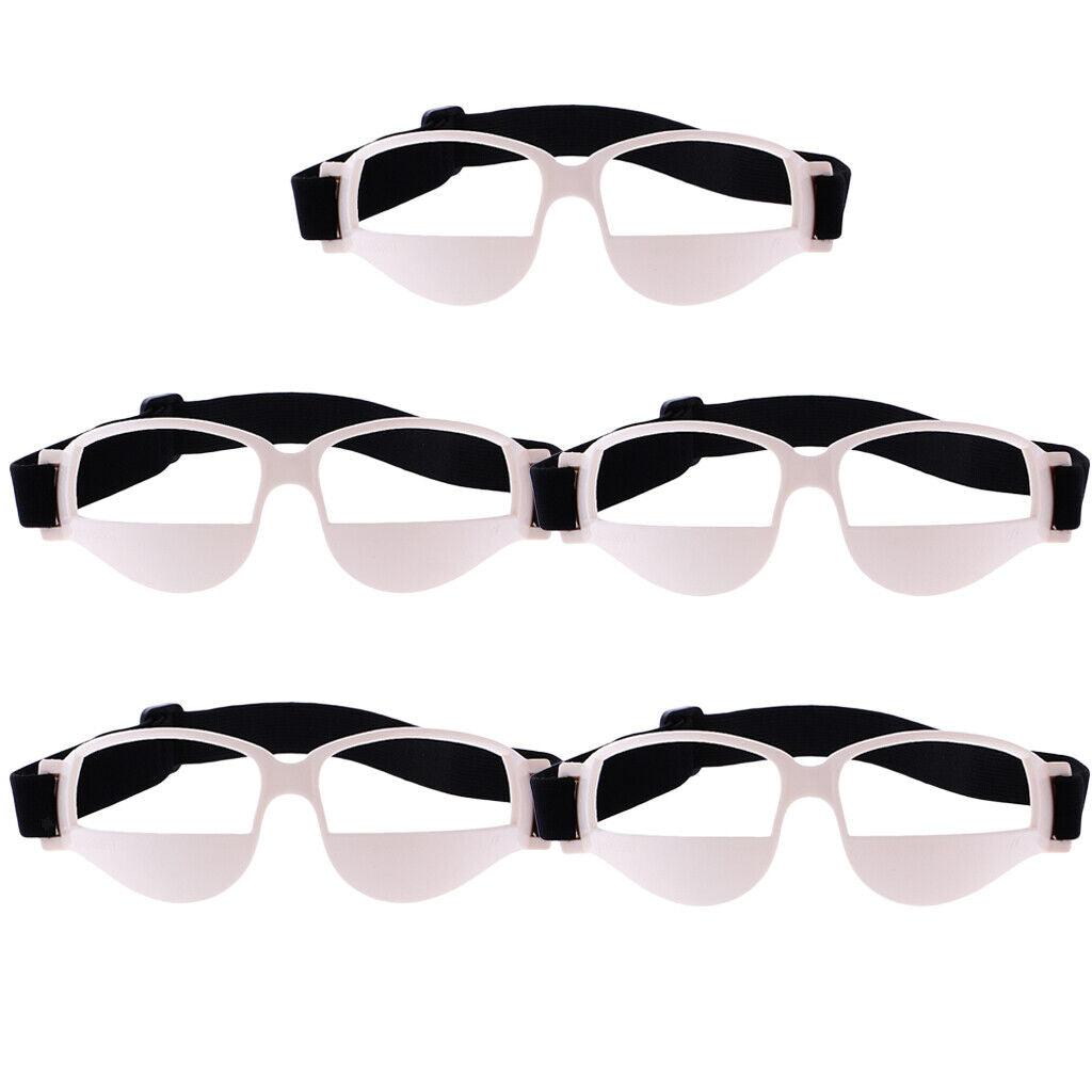 10-Piece Anti Down Basketball Glasses Sports Eyewear Training Supplies White