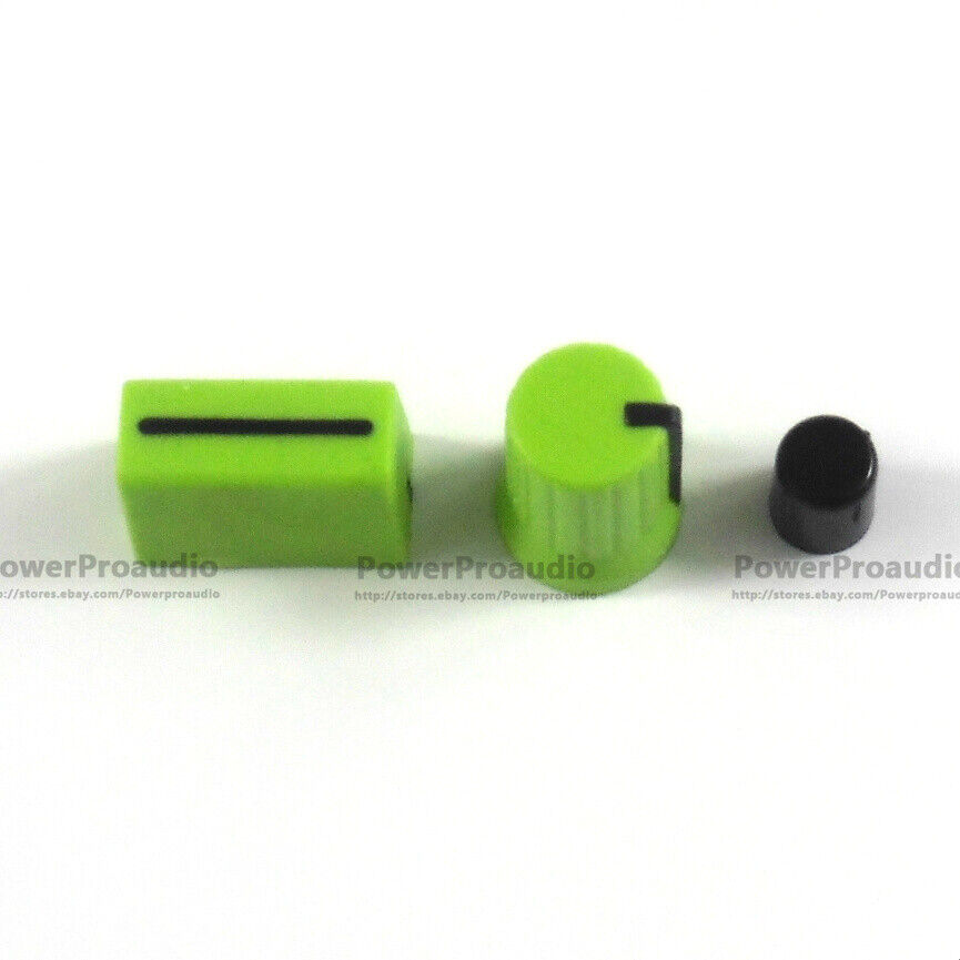 20PCS Rotary Knob+20PCS Fader Cap For Rane Mixer TTM 57 61 62 64 68(dark green)